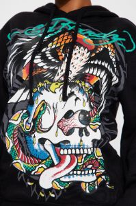 Ed Hardy Skull Hoodie - Black sold by Fashion Nova