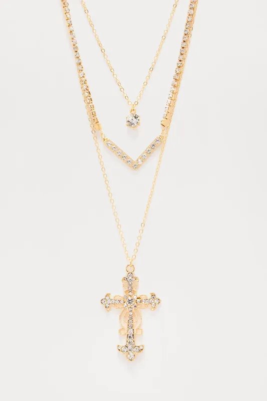 Cathedral Choir Necklace - Gold sold by Fashion Nova