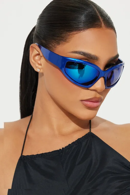 Weekend Vibes Sunglasses - Blue sold by Fashion Nova