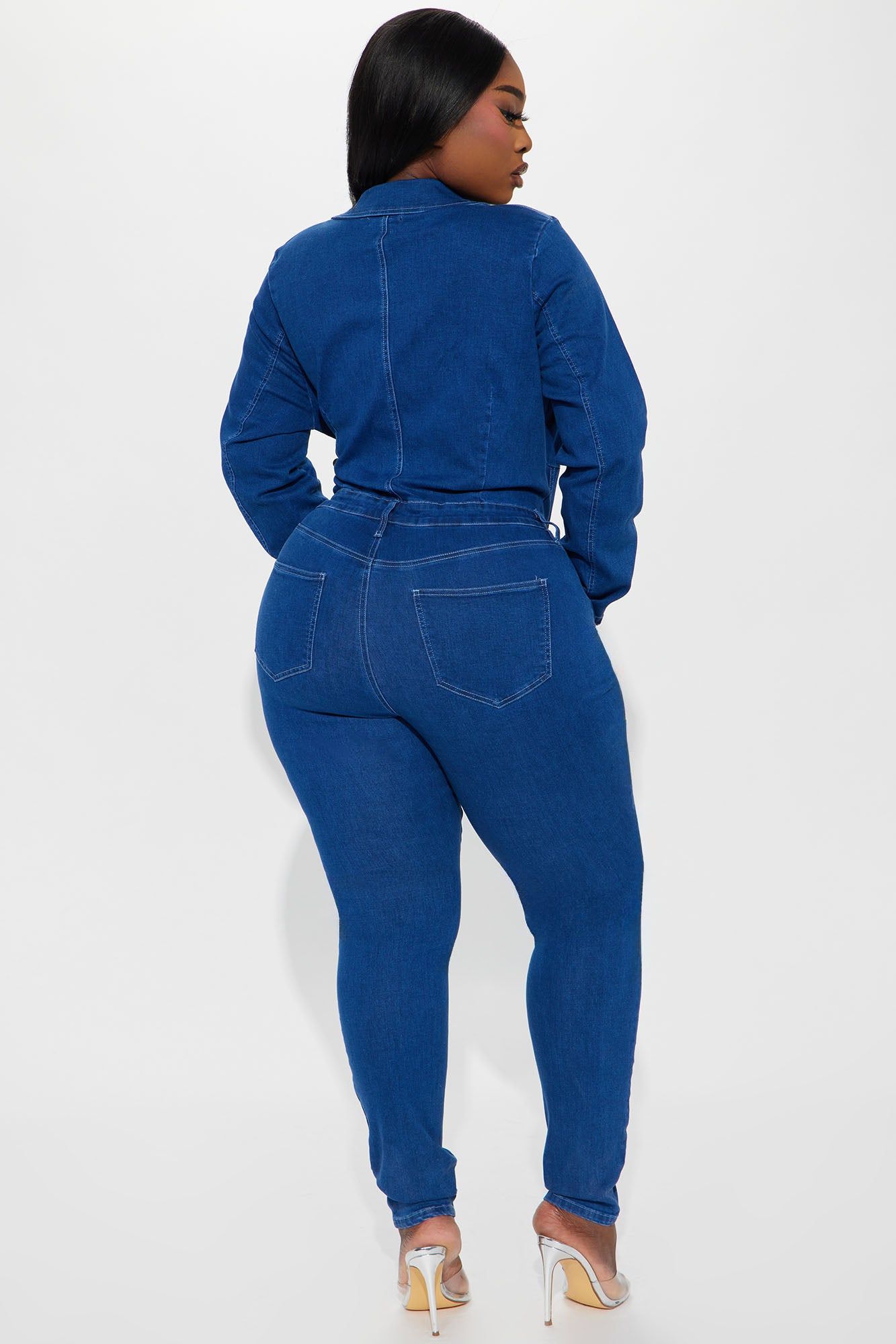 Bring The Energy Denim Jumpsuit - Dark Wash sold by Fashion Nova product image thumbnail 6