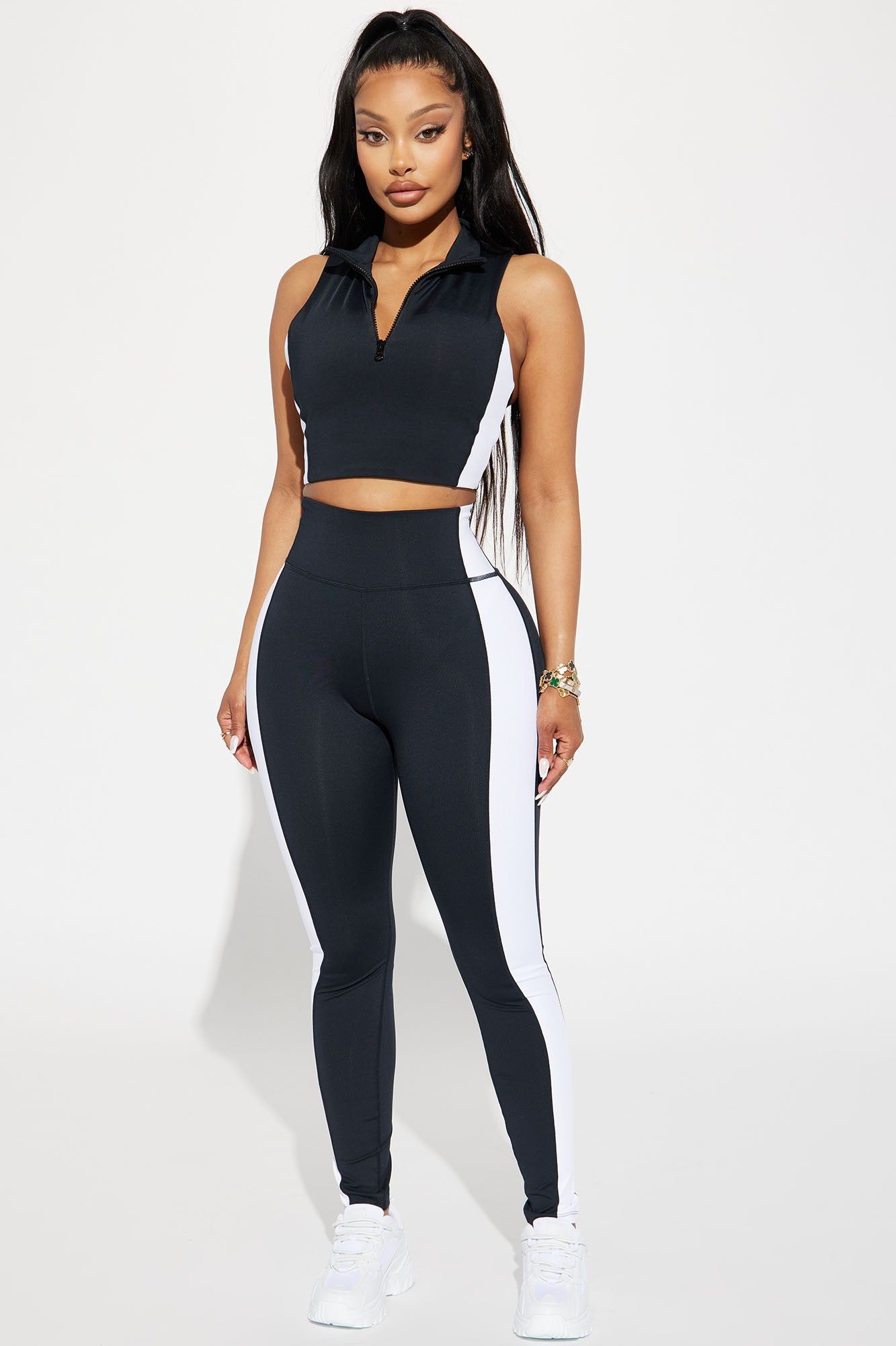 Chase Elevate Active Legging - Black/combo sold by Fashion Nova