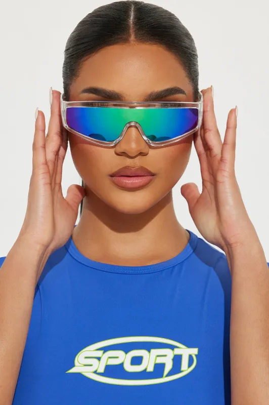 Its Not Over Sunglasses - Iridescent sold by Fashion Nova