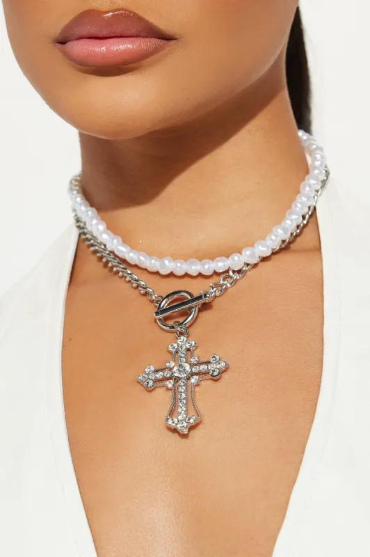 Dearest In The Sky Necklace - Silver sold by Fashion Nova