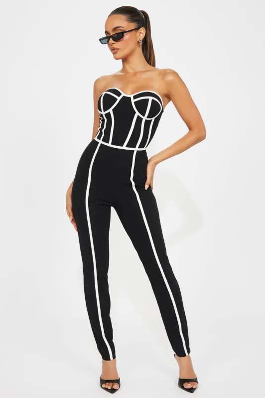 Say It Best Jumpsuit  - Black sold by Fashion Nova
