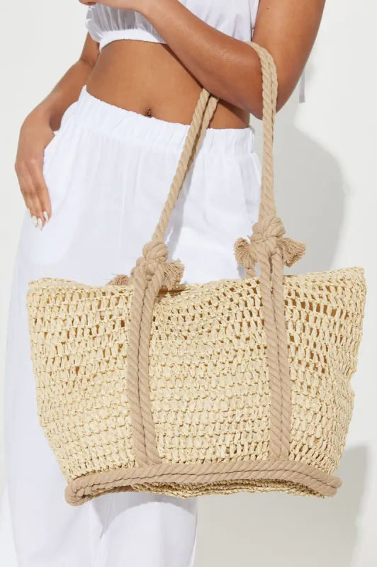 BRB On Vacation Tote Bag  - Ivory sold by Fashion Nova
