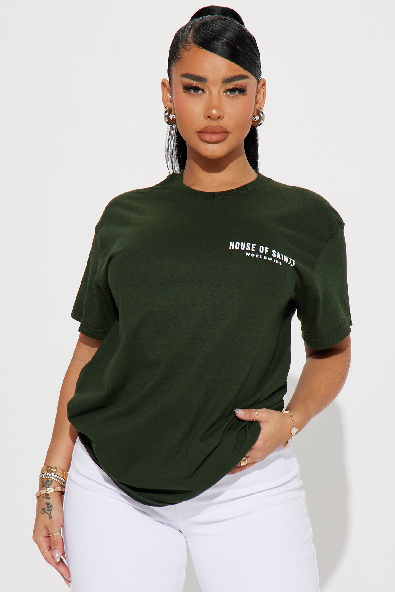 House Of Saints Tshirt - Green sold by Fashion Nova
