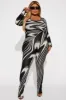 Kira Sweater Jumpsuit - Black/combo sold by Fashion Nova