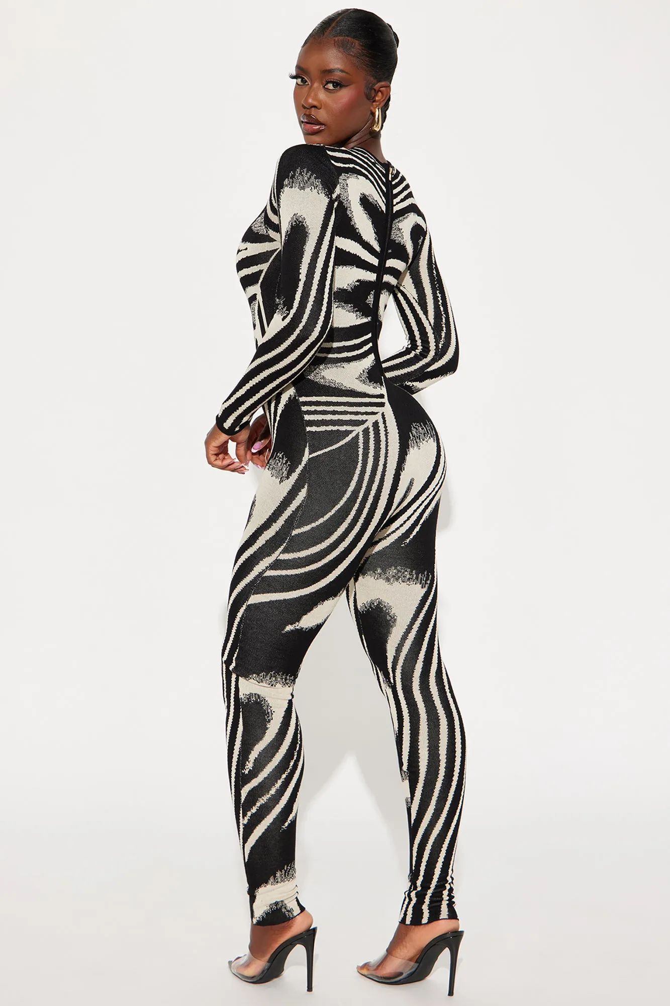 Kira Sweater Jumpsuit - Black/combo sold by Fashion Nova product image thumbnail 3