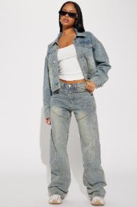 Sierra Tinted Baggy Jeans - Light Wash sold by Fashion Nova