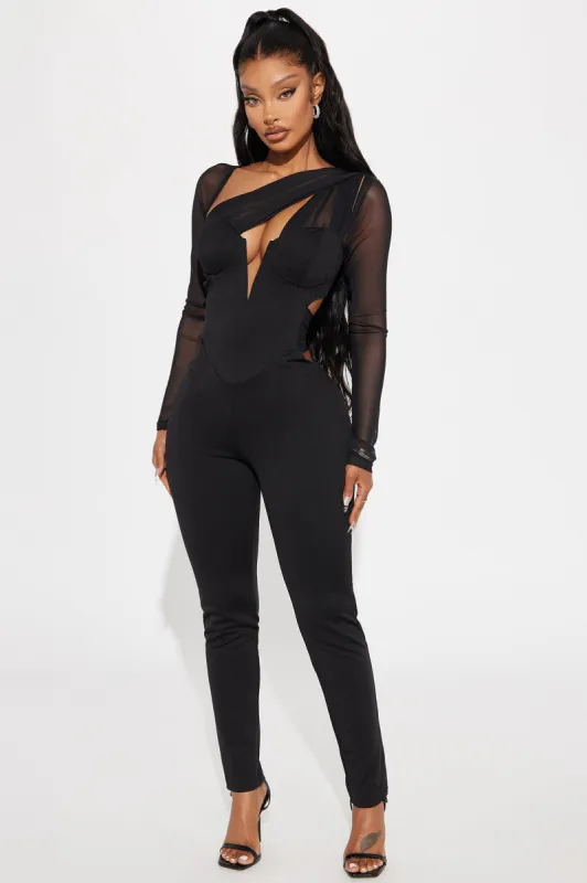 Nathalie Jumpsuit - Black sold by Fashion Nova