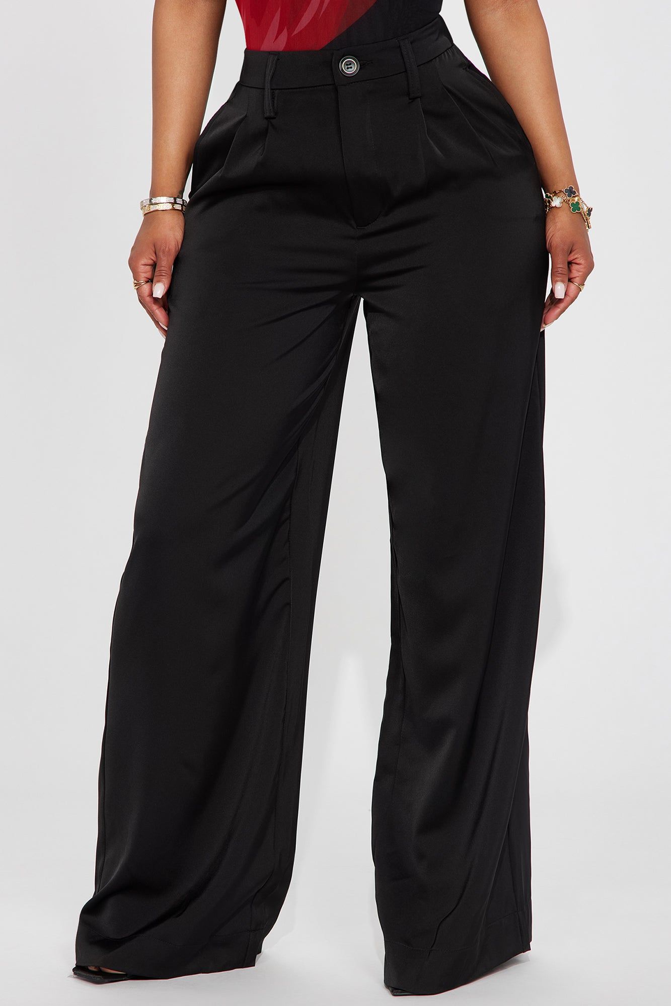 Ibiza Satin Wide Leg Pant - Black sold by Fashion Nova product image thumbnail 2