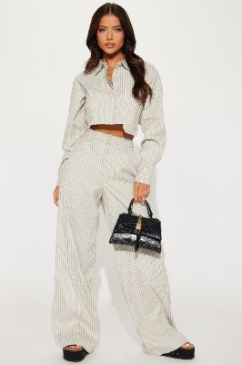 Kelsey Pant Set - Taupe/combo sold by Fashion Nova