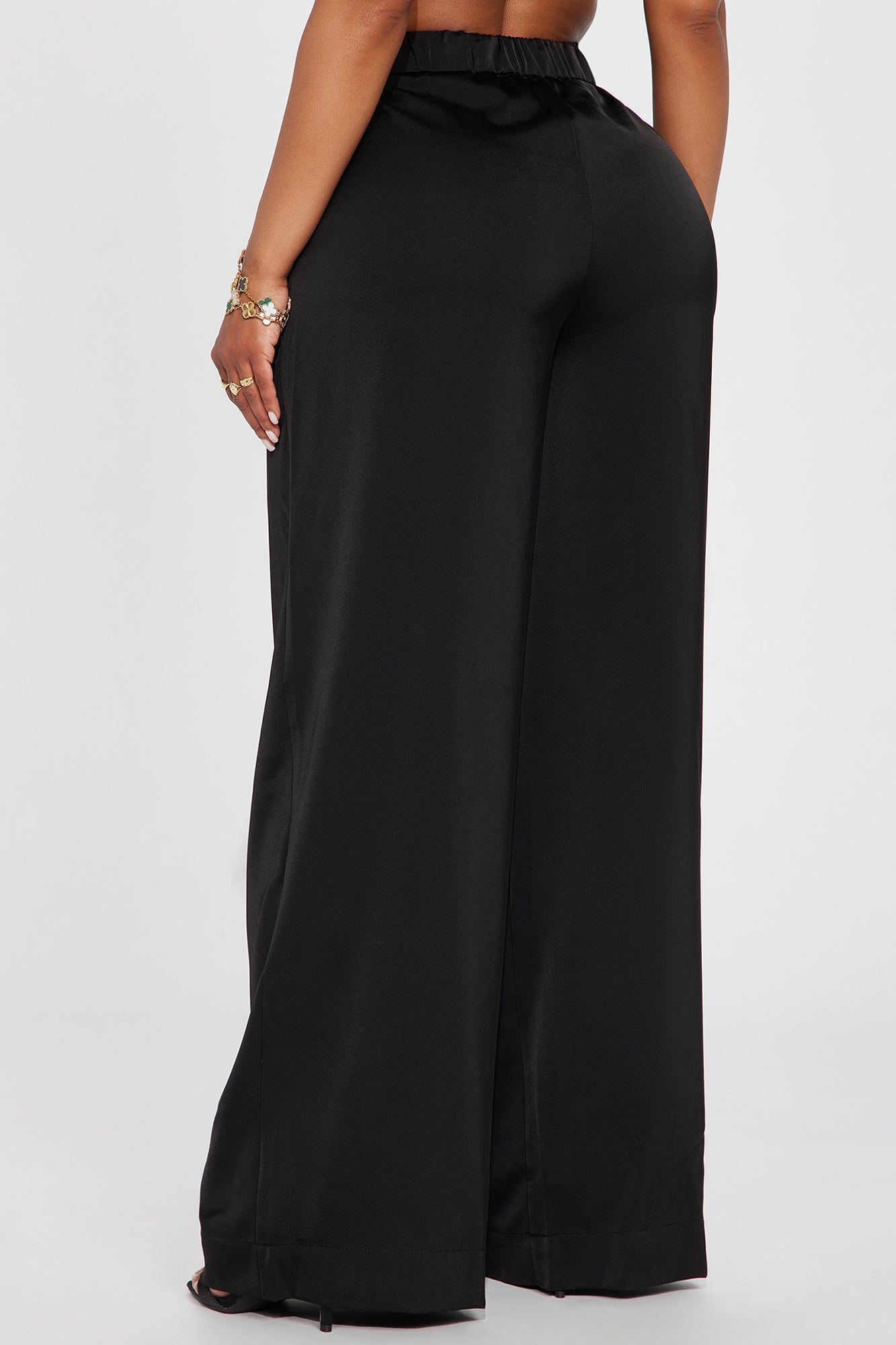 Ibiza Satin Wide Leg Pant - Black sold by Fashion Nova product image thumbnail 3