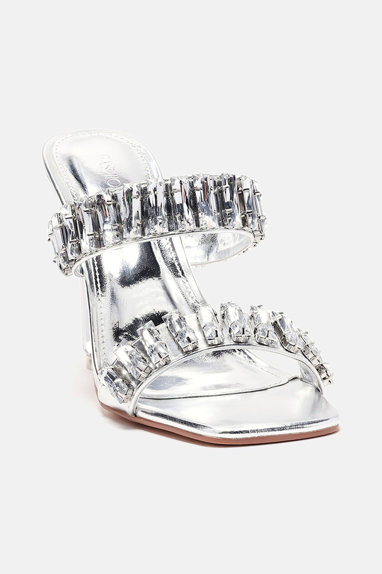 Still The One Embellished Heeled Sandals - Silver sold by Fashion Nova product image thumbnail 4