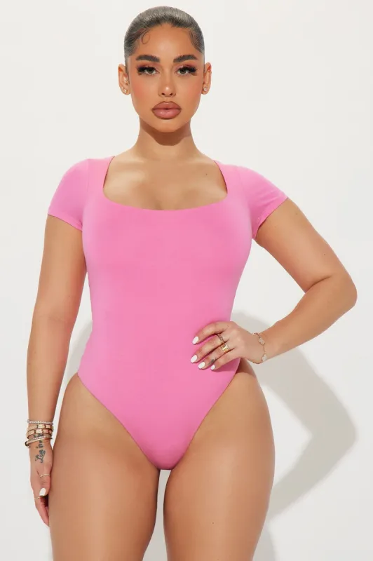 Devyn Double Layered Bodysuit - Pink sold by Fashion Nova