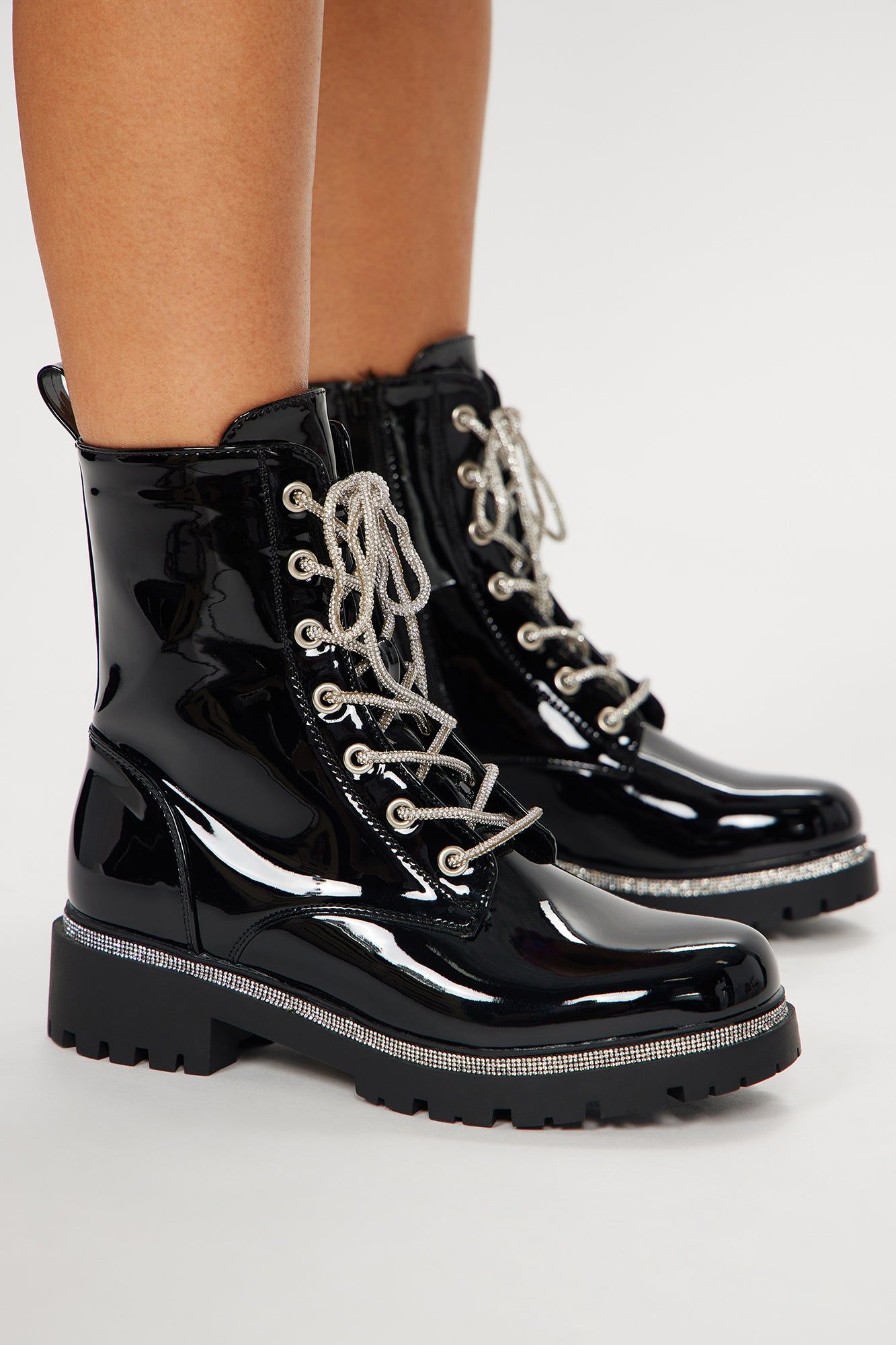 No Setbacks Combat Booties - Black sold by Fashion Nova product image thumbnail 3