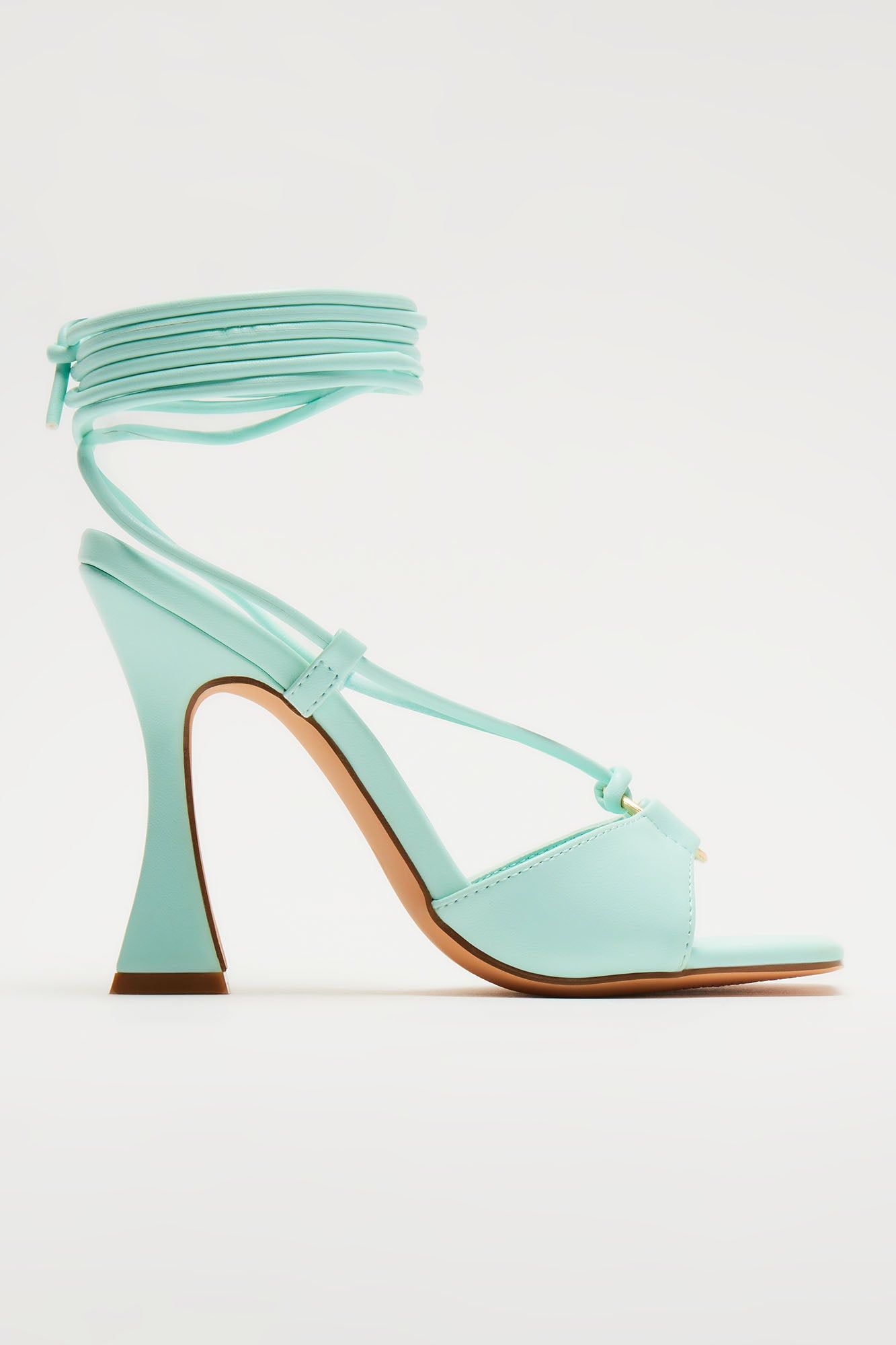 Feel The Vibe Wrap Up Heels - Mint sold by Fashion Nova