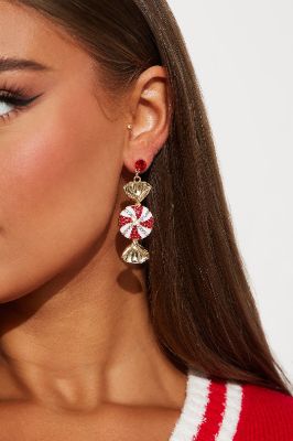 Candy Lane Holiday Earrings - Multi Color sold by Fashion Nova
