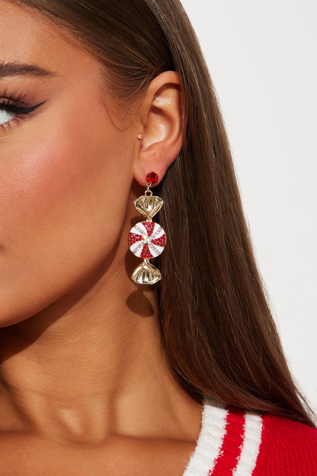 Candy Lane Holiday Earrings - Multi Color sold by Fashion Nova