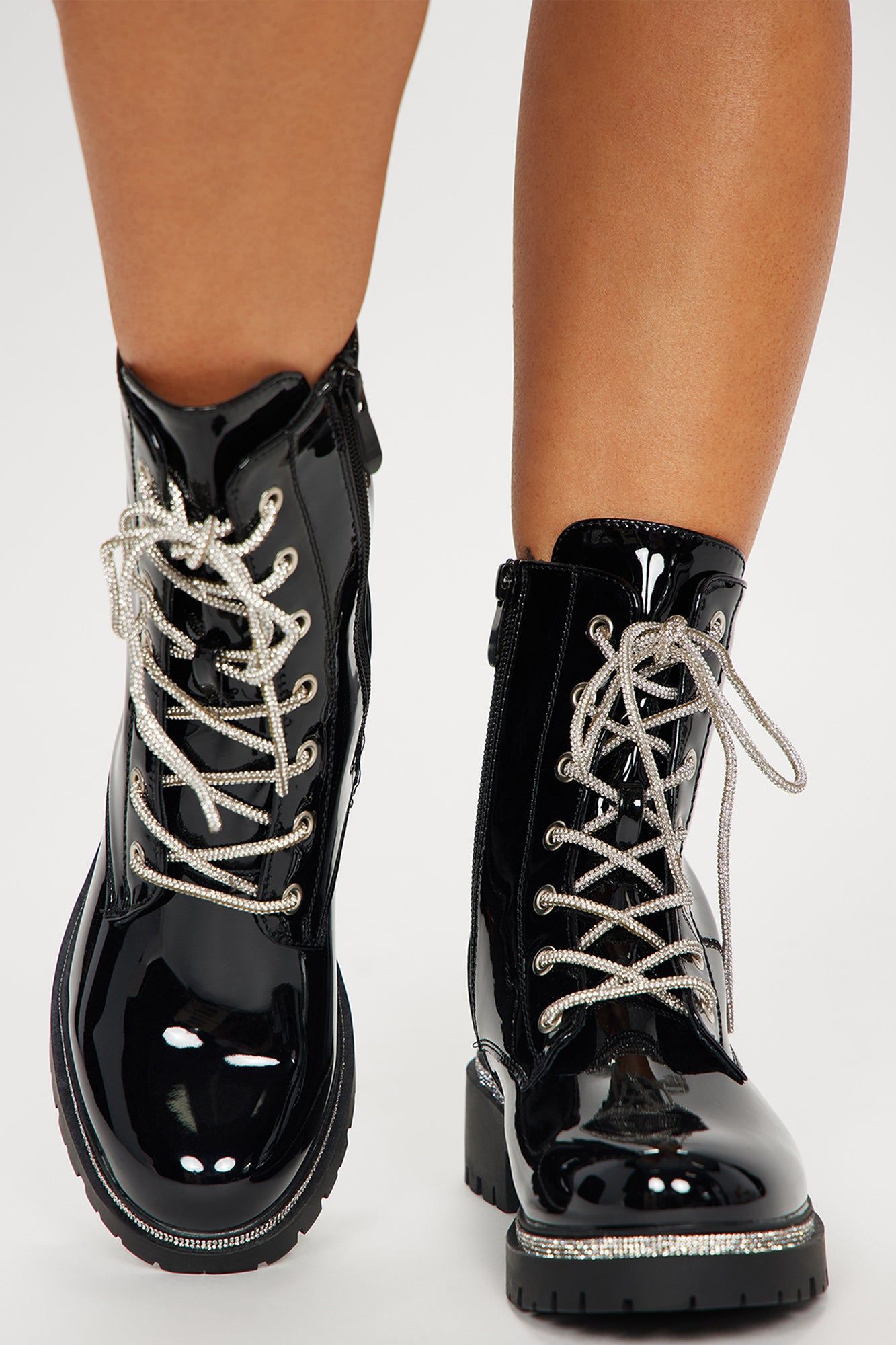 No Setbacks Combat Booties - Black sold by Fashion Nova product image thumbnail 2