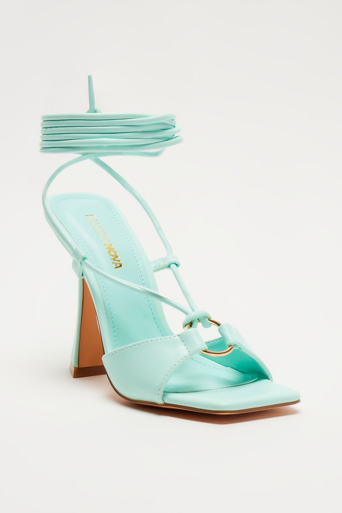 Feel The Vibe Wrap Up Heels - Mint sold by Fashion Nova product image thumbnail 3