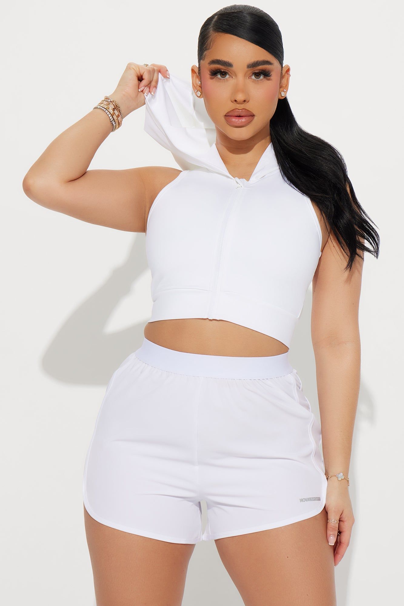 Out Of The Box Elevate Active Top - White sold by Fashion Nova