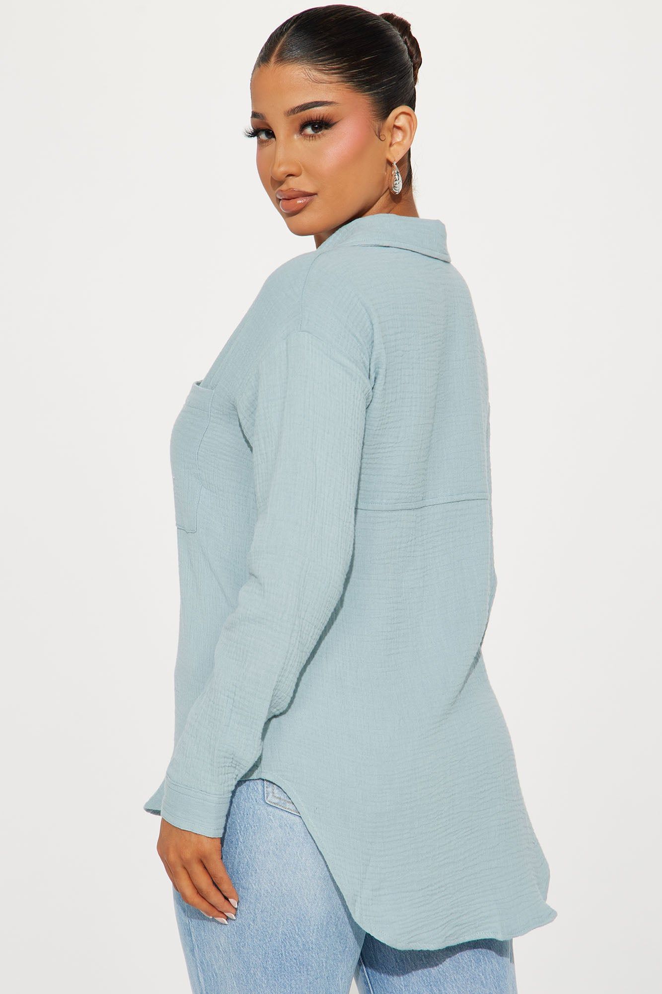 Against The Wind Shirt - Blue sold by Fashion Nova product image thumbnail 3
