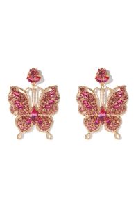 Catching Butterflies Earrings - Gold/Pink sold by Fashion Nova