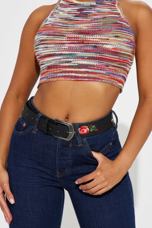 Send Roses Belt - Black sold by Fashion Nova