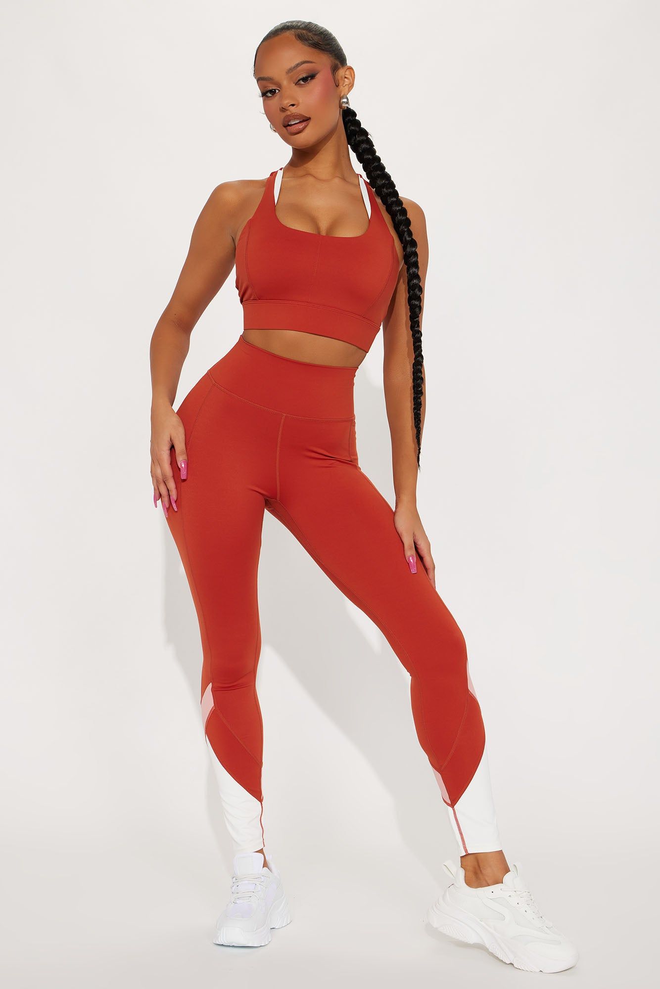 Go All Out Active Set - Rust/combo sold by Fashion Nova