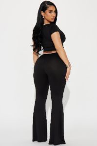 The Bow Era Pant Set - Black sold by Fashion Nova