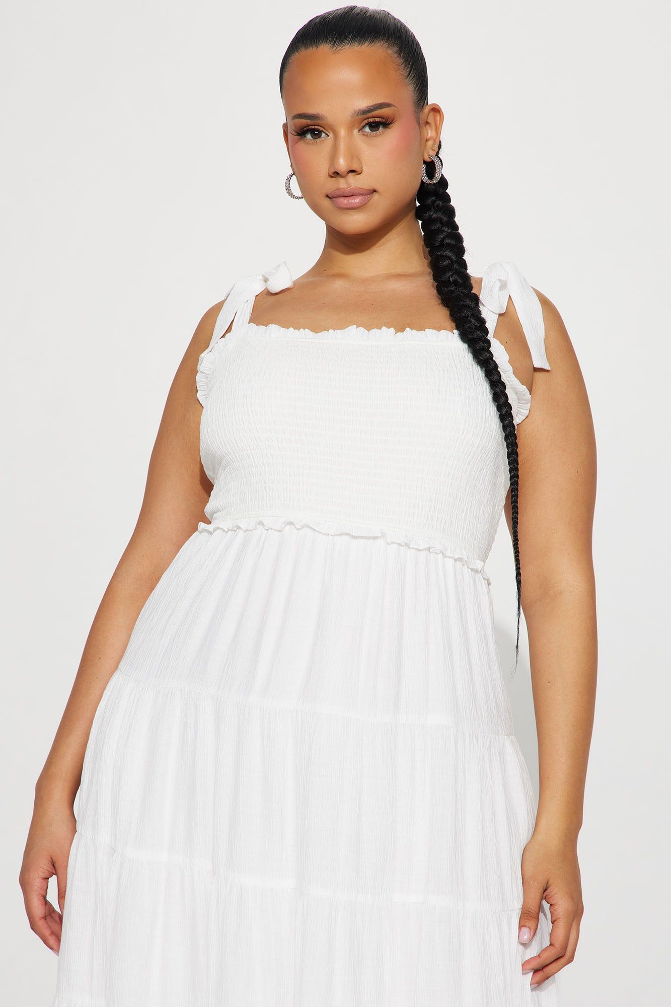 Jordan Smocked Maxi Dress - White sold by Fashion Nova product image thumbnail 5