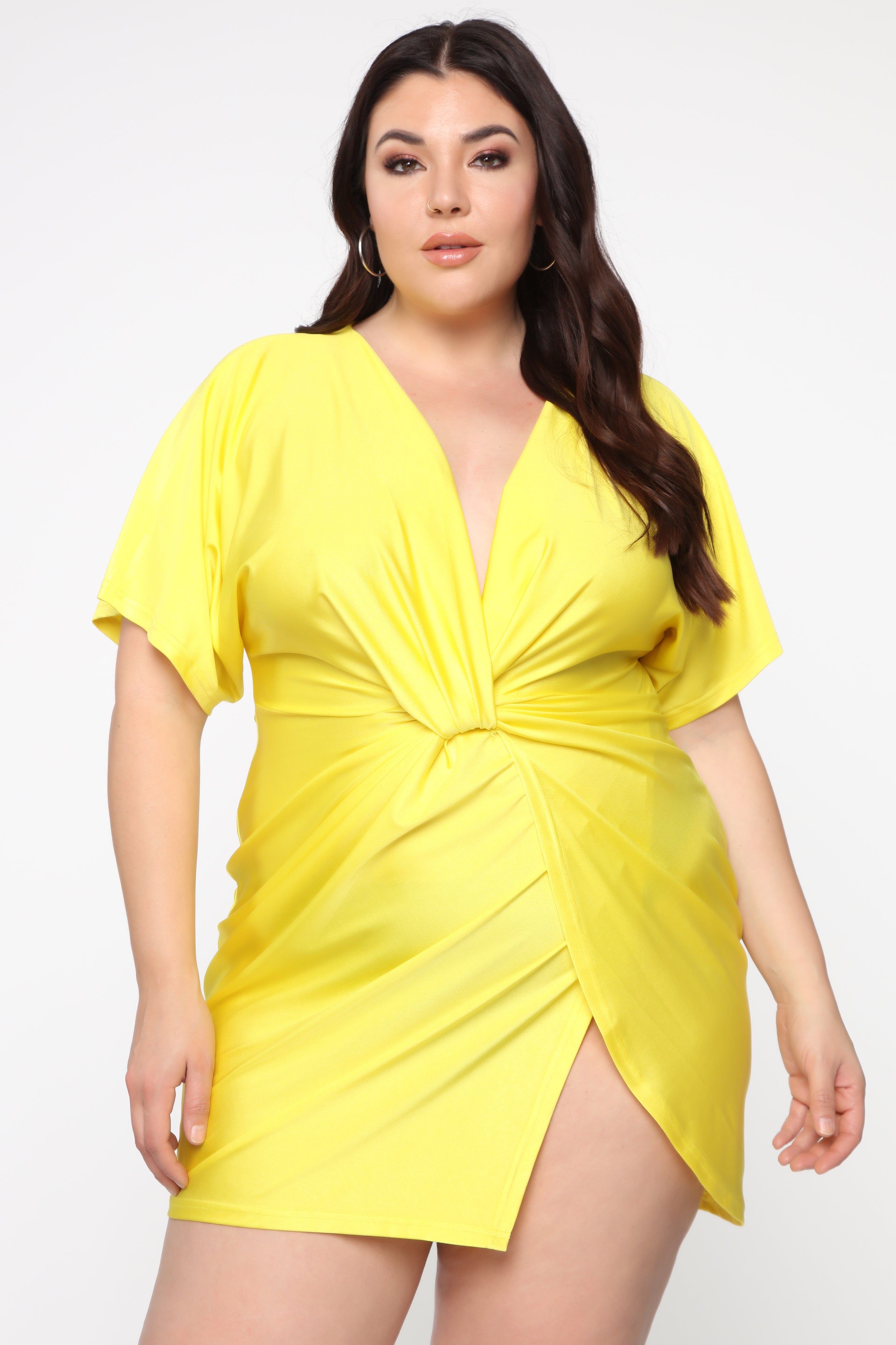 Do The Dolman Sleeve Dress - Neon Yellow sold by Fashion Nova product image thumbnail 5