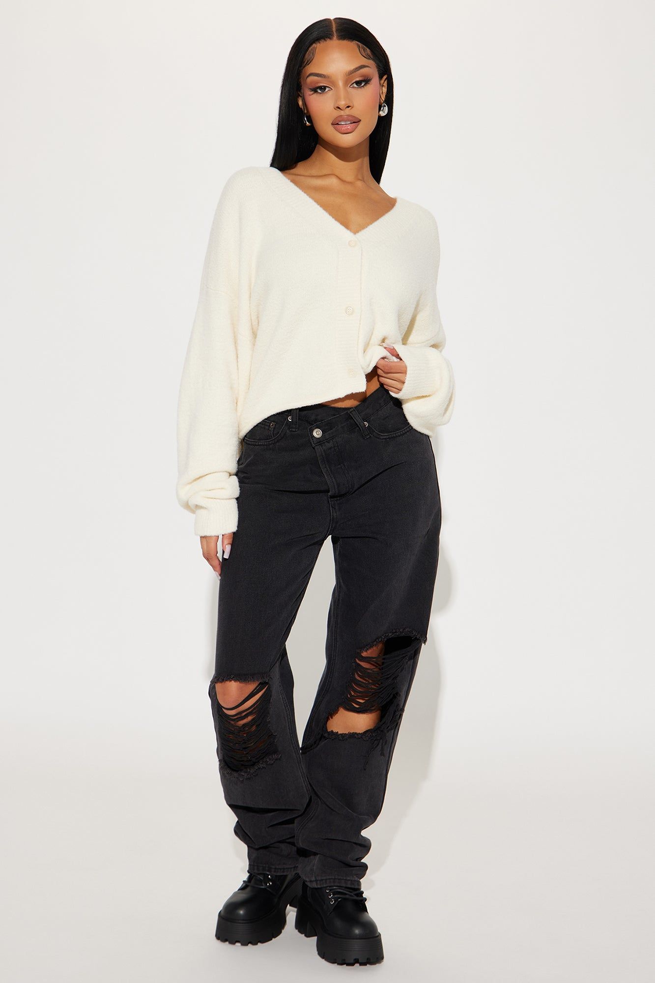 By The Fireplace Cardigan - Cream sold by Fashion Nova product image thumbnail 2