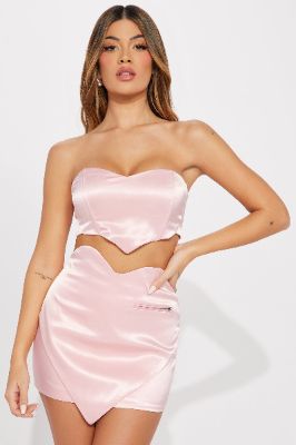 Heart You Skirt Set - Pink sold by Fashion Nova