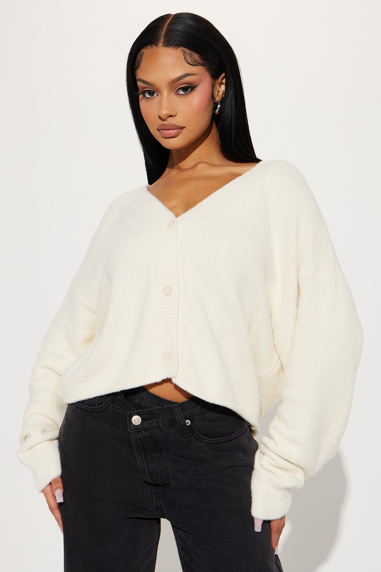 By The Fireplace Cardigan - Cream sold by Fashion Nova