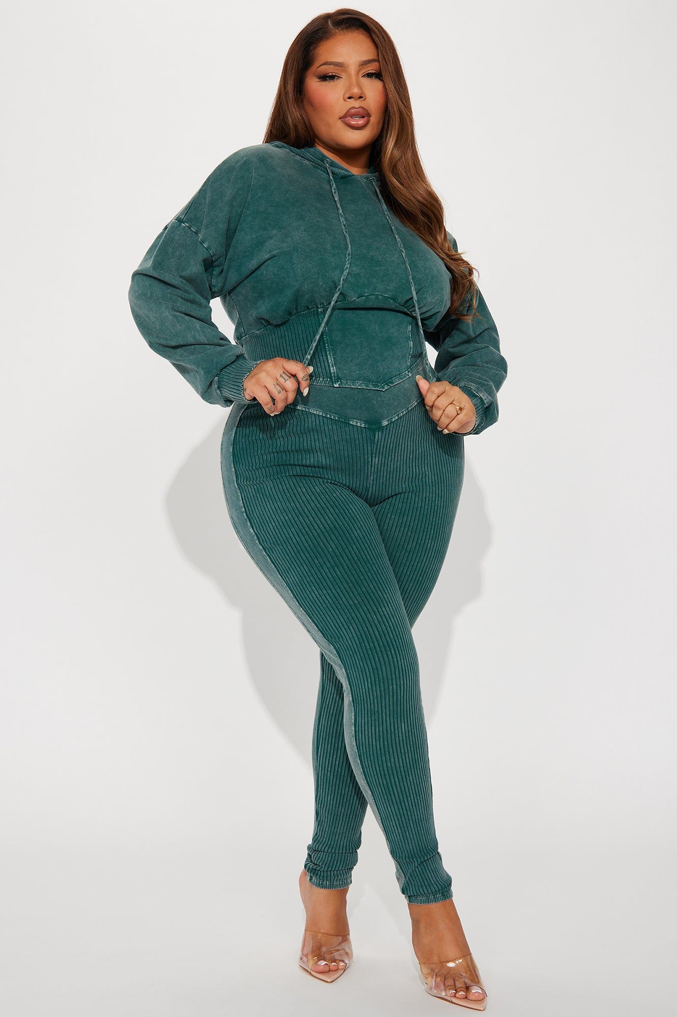 Rory Mineral Wash Legging Set - Hunter sold by Fashion Nova product image thumbnail 4