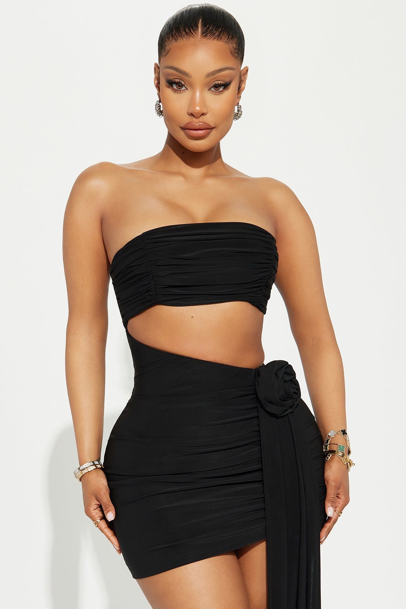 Paloma's in Paradise Draped Mini Dress - Black sold by Fashion Nova product image thumbnail 2