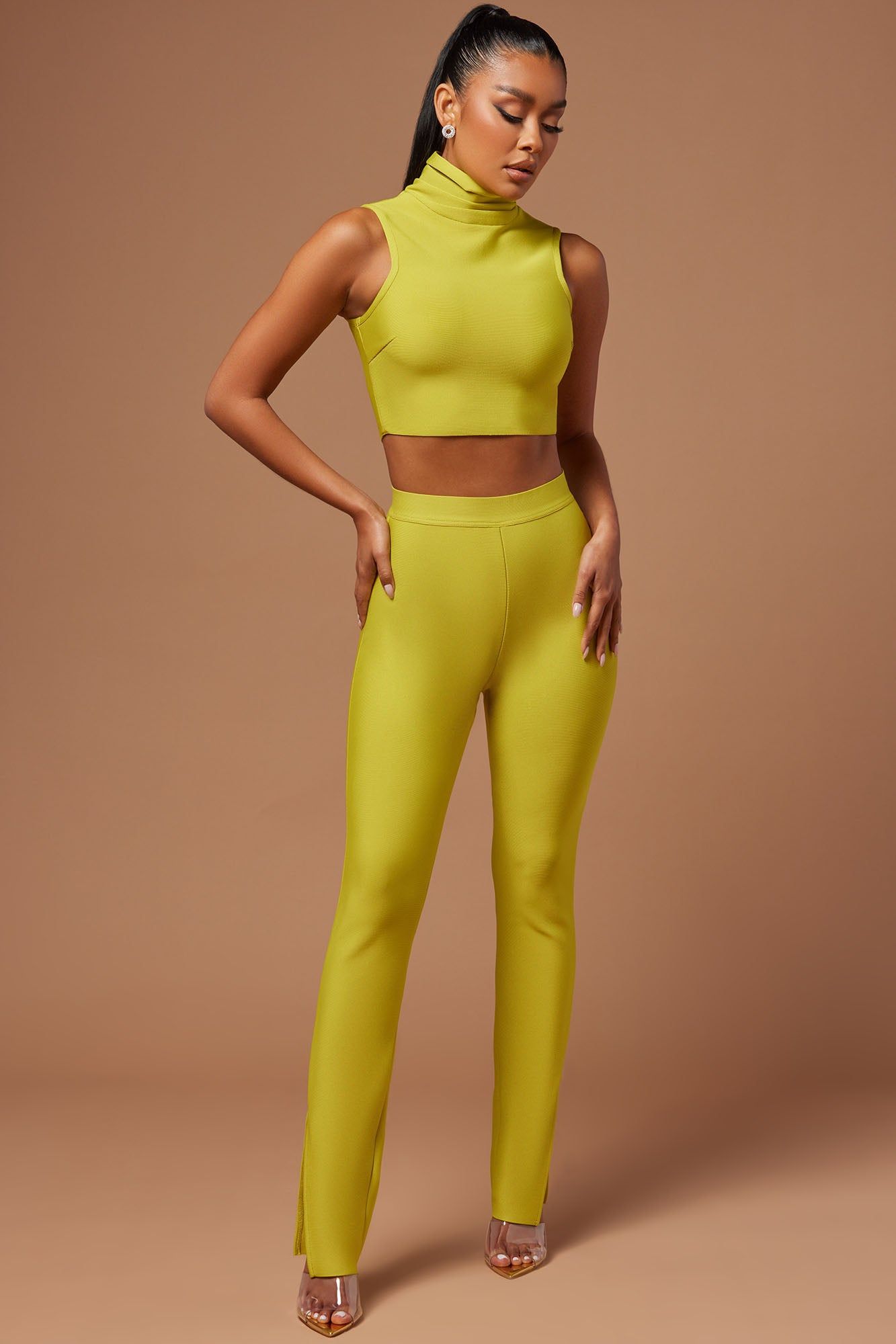 Amelia Bandage Crop Top - Chartreuse sold by Fashion Nova product image thumbnail 2