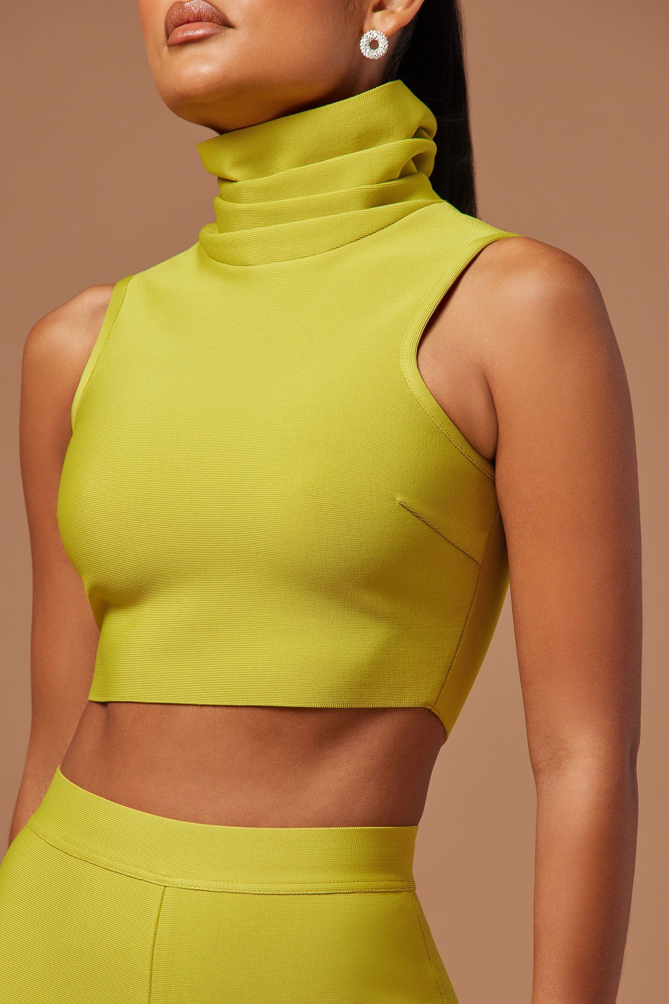 Amelia Bandage Crop Top - Chartreuse sold by Fashion Nova product image thumbnail 4