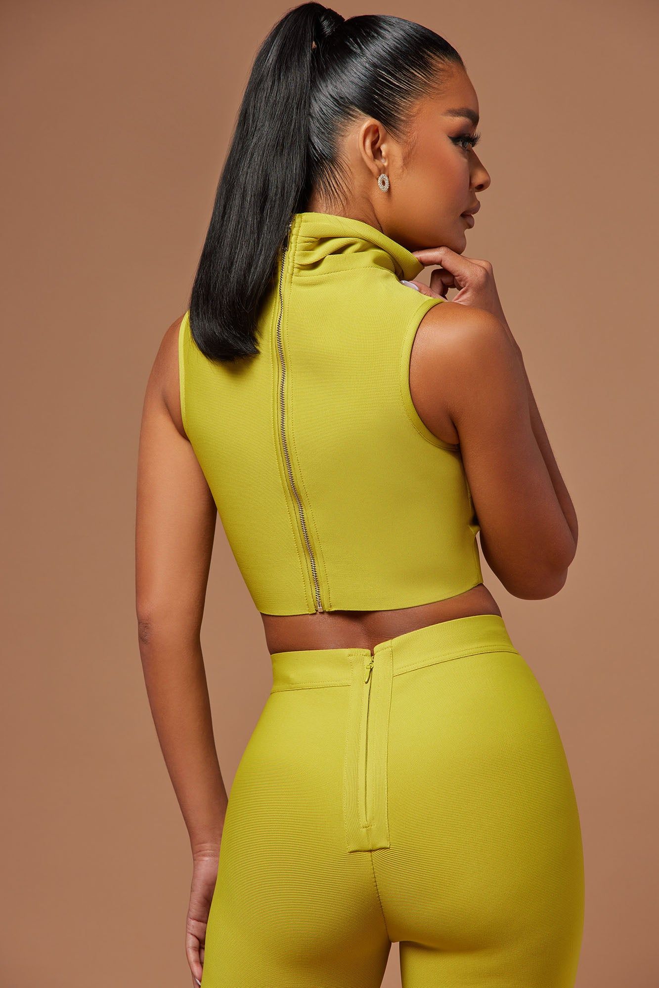 Amelia Bandage Crop Top - Chartreuse sold by Fashion Nova product image thumbnail 3