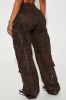 Had You Fooled Mineral Wash Pant - Brown sold by Fashion Nova