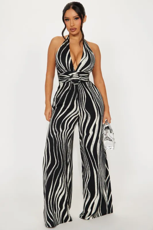 Good To Be Away Jumpsuit - Black sold by Fashion Nova