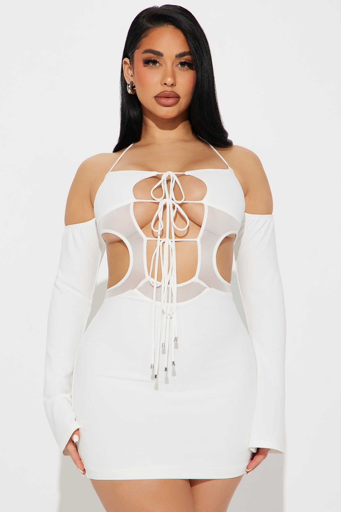Lucia Cut Out Mini Dress - White sold by Fashion Nova product image thumbnail 2