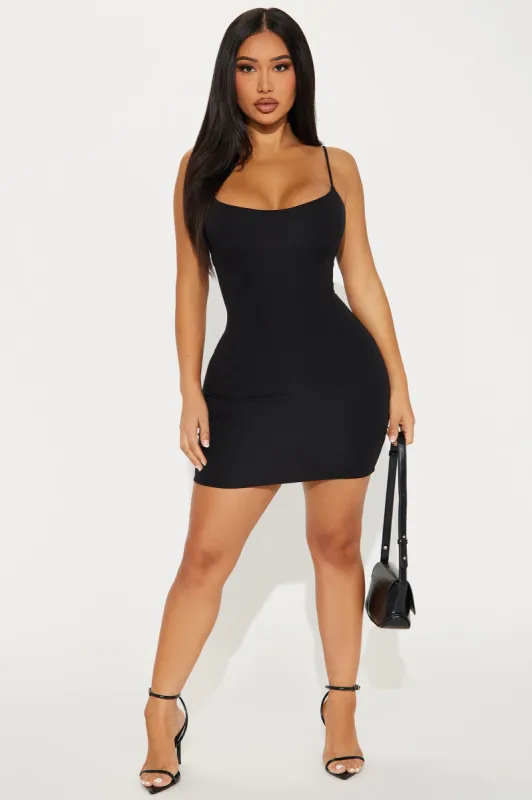 Colleen Double Lined Mini Dress - Black sold by Fashion Nova