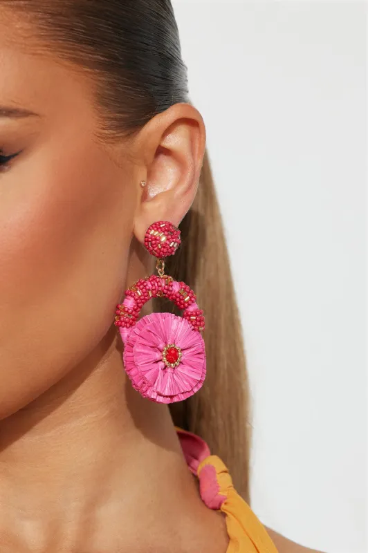 Fiesta Mami Earrings - Pink sold by Fashion Nova