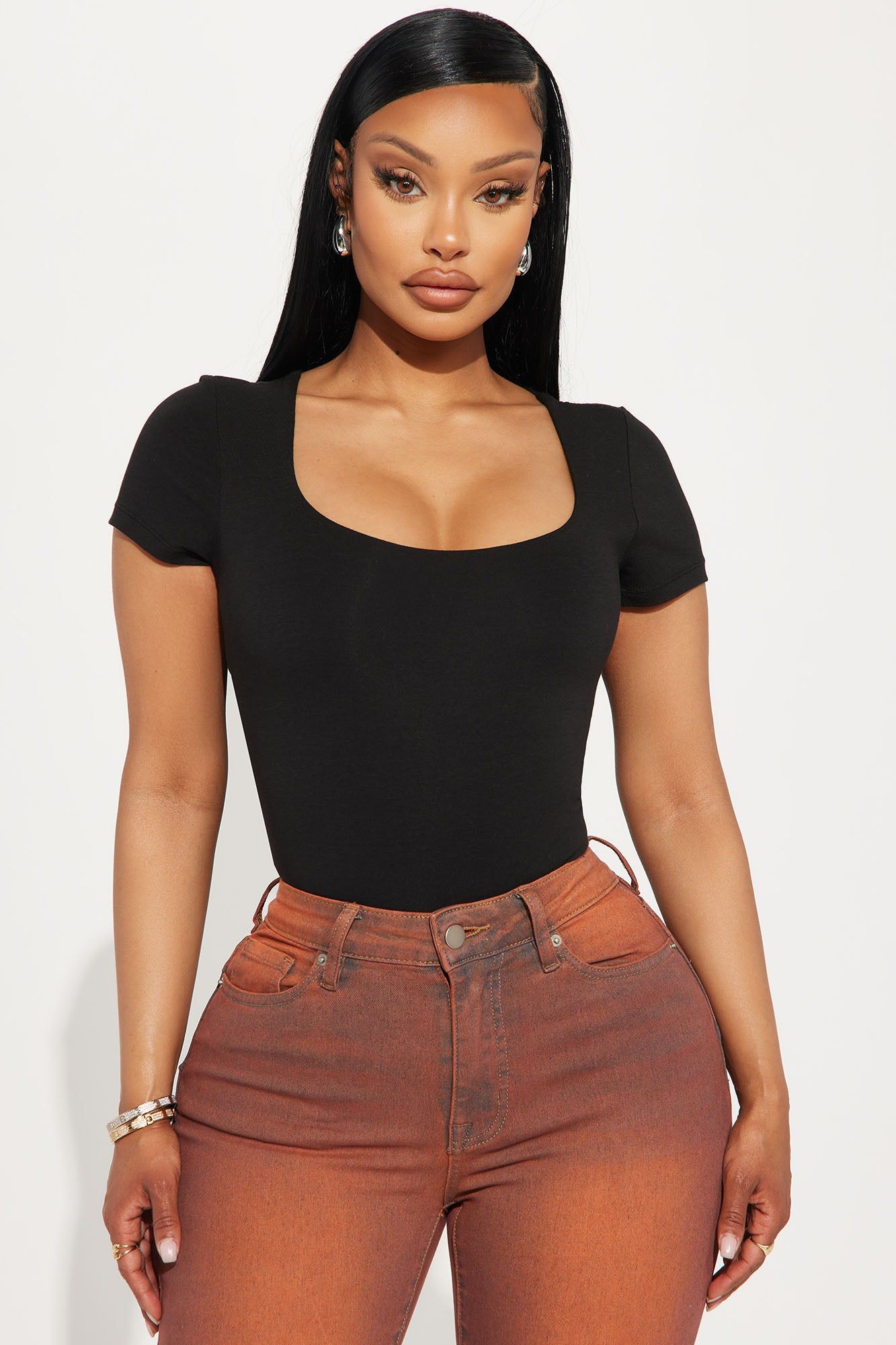Joseline Crop Top - Black sold by Fashion Nova
