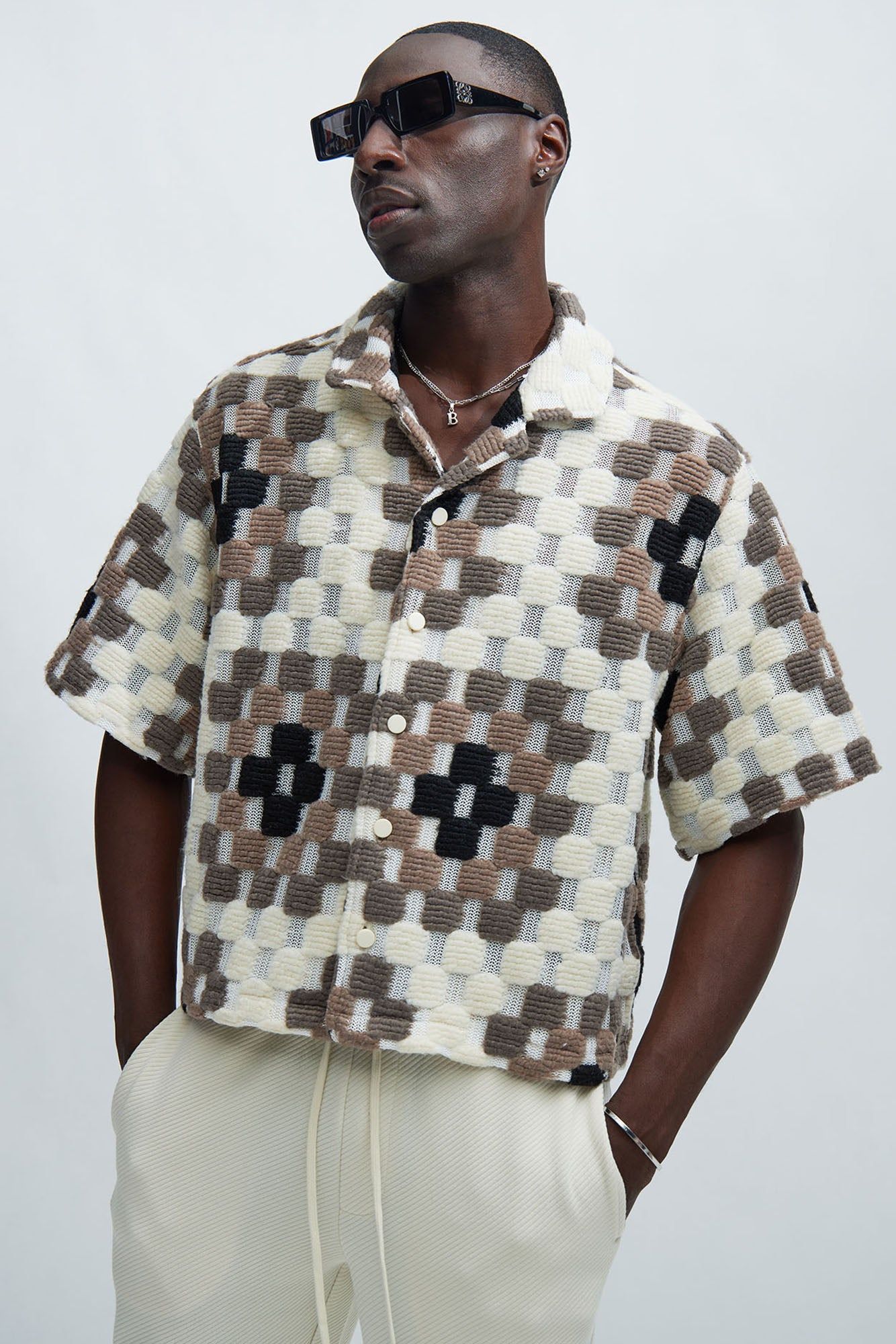 トップス RAYON JACQUARD CROPPED SHIRT RAYON JACQUARD CROPPED SHIRT（シャツ/ブラウス）｜WYM LIDNM