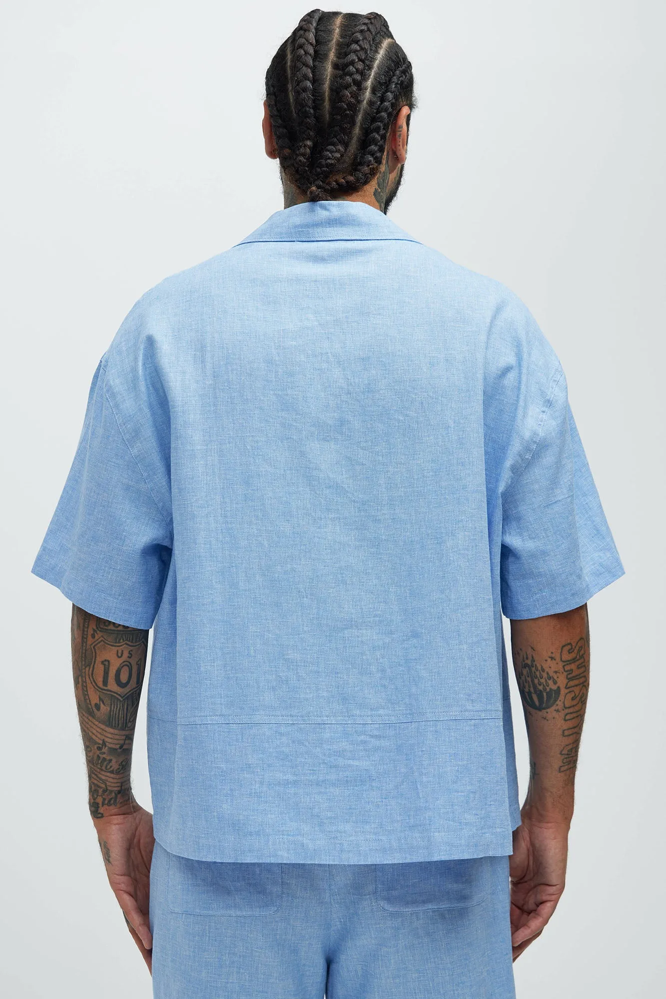 Bahamas Linen Cuban Shirt - Ice Blue sold by Fashion Nova product image thumbnail 3