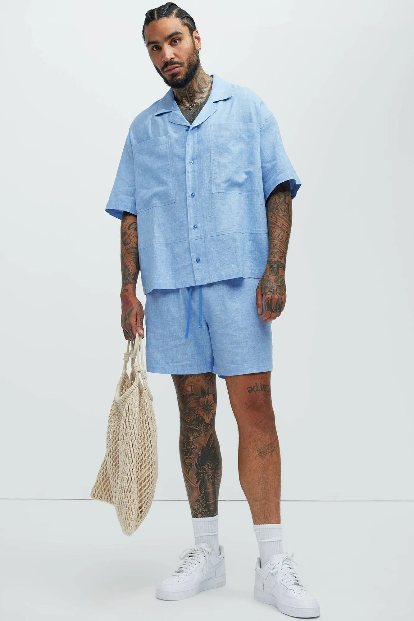 Bahamas Linen Cuban Shirt - Ice Blue sold by Fashion Nova product image thumbnail 2